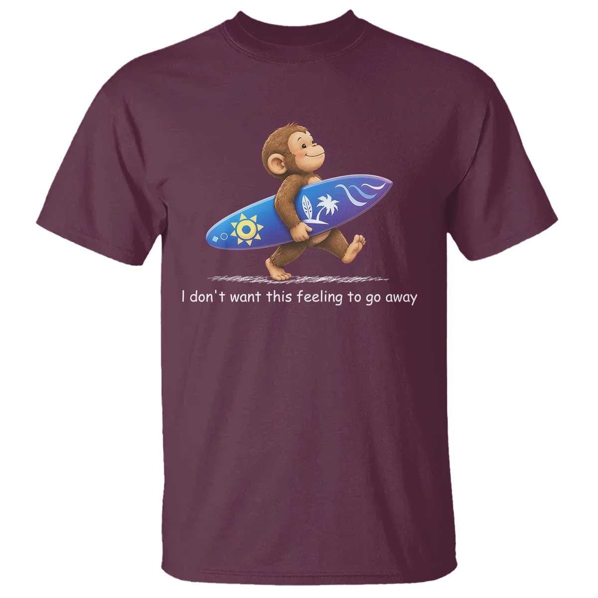I Dont Want This Feeling To Go Away T Shirt Vintage Surf Monkey Nostalgic Summer Beach Vacation