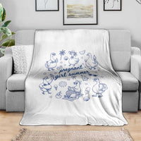 Pregnant Girl Summer Throw Blanket Summer Goose Beach Pregnancy Announcement Baby Shower