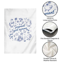 Pregnant Girl Summer Garden Flag Summer Goose Beach Pregnancy Announcement Baby Shower