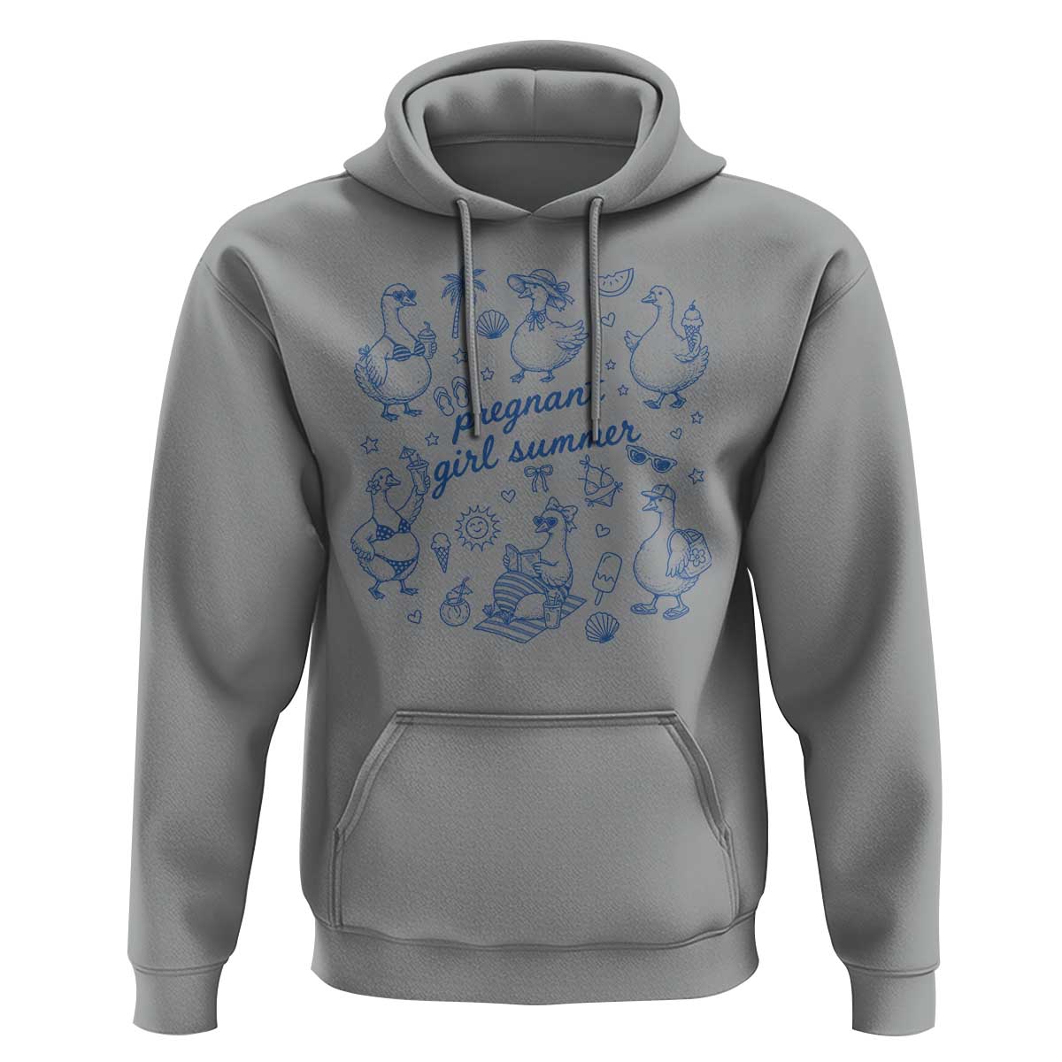 Pregnant Girl Summer Hoodie Summer Goose Beach Pregnancy Announcement Baby Shower