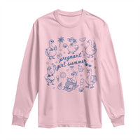 Pregnant Girl Summer Long Sleeve Shirt Summer Goose Beach Pregnancy Announcement Baby Shower