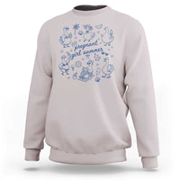 Pregnant Girl Summer Sweatshirt Summer Goose Beach Pregnancy Announcement Baby Shower
