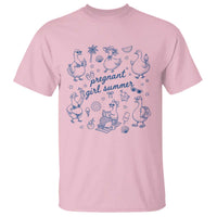 Pregnant Girl Summer T Shirt Summer Goose Beach Pregnancy Announcement Baby Shower