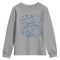 Pregnant Girl Summer Youth Sweatshirt Summer Goose Beach Pregnancy Announcement Baby Shower