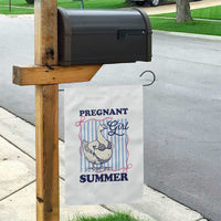 Pregnant Girl Summer Garden Flag Striped Coquette Summer Goose Beach Pregnancy Announcement