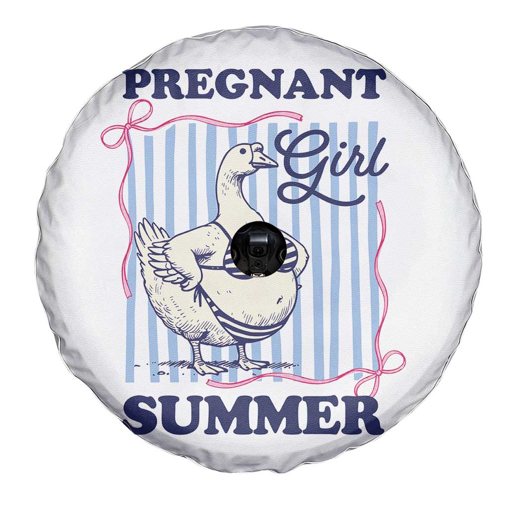 Pregnant Girl Summer Spare Tire Cover Striped Coquette Summer Goose Beach Pregnancy Announcement