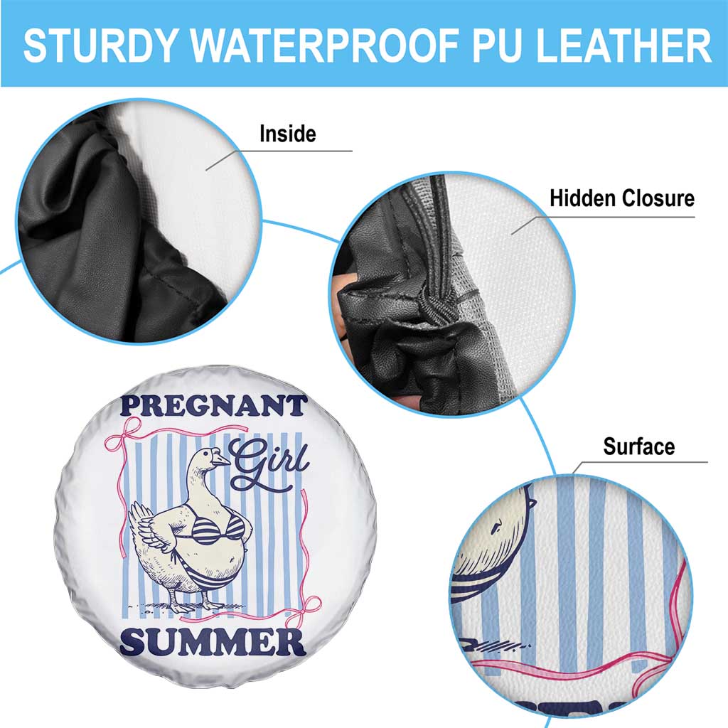 Pregnant Girl Summer Spare Tire Cover Striped Coquette Summer Goose Beach Pregnancy Announcement