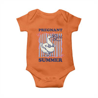 Pregnant Girl Summer Baby Onesie Striped Coquette Summer Goose Beach Pregnancy Announcement
