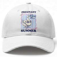 Pregnant Girl Summer Baseball Cap Striped Coquette Summer Goose Beach Pregnancy Announcement