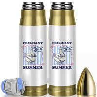 Pregnant Girl Summer Bullet Tumbler Striped Coquette Summer Goose Beach Pregnancy Announcement