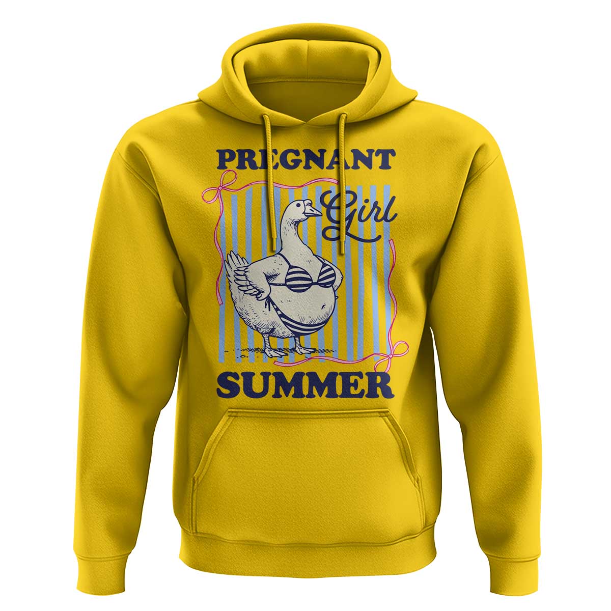 Pregnant Girl Summer Hoodie Striped Coquette Summer Goose Beach Pregnancy Announcement