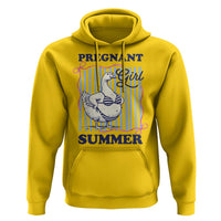 Pregnant Girl Summer Hoodie Striped Coquette Summer Goose Beach Pregnancy Announcement