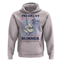 Pregnant Girl Summer Hoodie Striped Coquette Summer Goose Beach Pregnancy Announcement