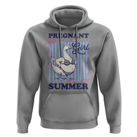 Pregnant Girl Summer Hoodie Striped Coquette Summer Goose Beach Pregnancy Announcement