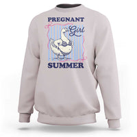 Pregnant Girl Summer Sweatshirt Striped Coquette Summer Goose Beach Pregnancy Announcement
