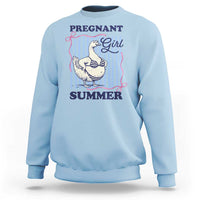 Pregnant Girl Summer Sweatshirt Striped Coquette Summer Goose Beach Pregnancy Announcement