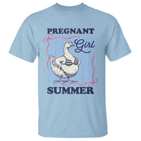 Pregnant Girl Summer T Shirt Striped Coquette Summer Goose Beach Pregnancy Announcement