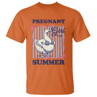 Pregnant Girl Summer T Shirt Striped Coquette Summer Goose Beach Pregnancy Announcement