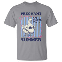 Pregnant Girl Summer T Shirt Striped Coquette Summer Goose Beach Pregnancy Announcement