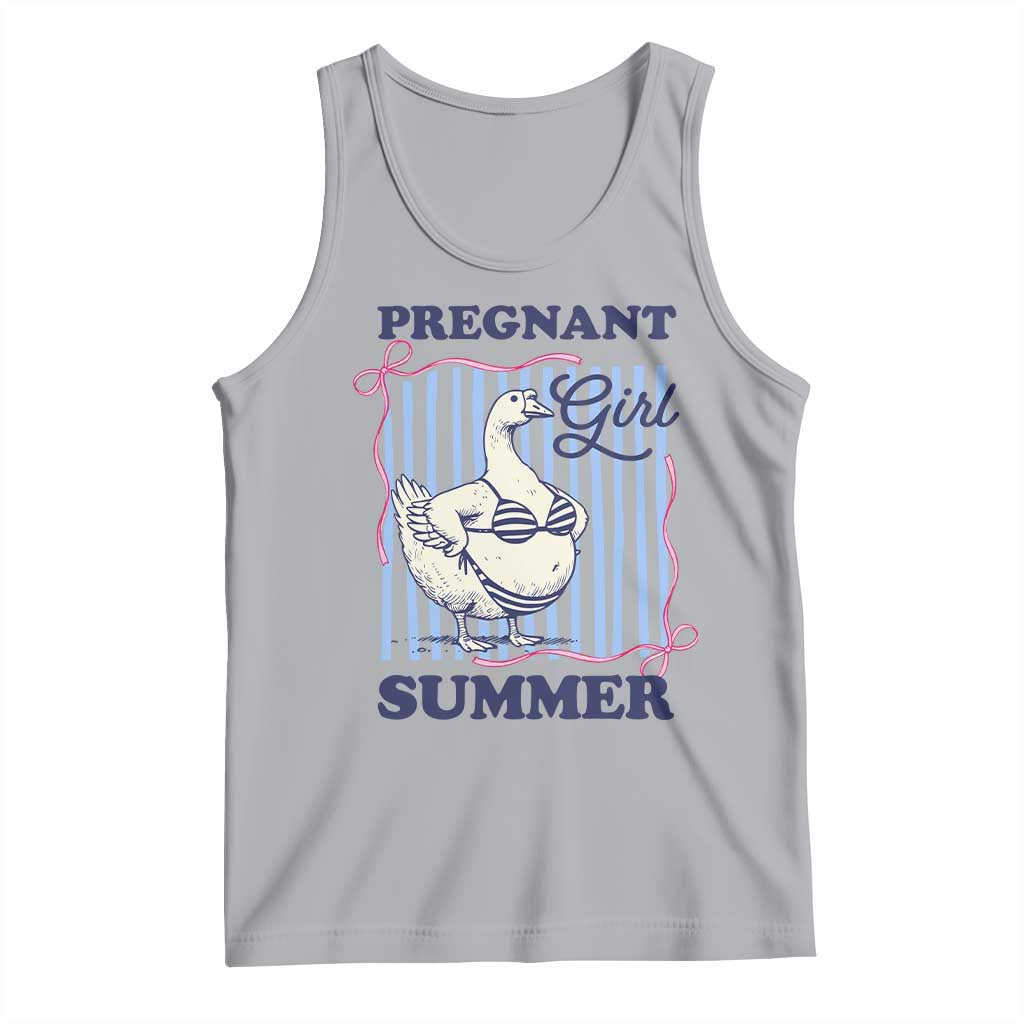 Pregnant Girl Summer Tank Top Striped Coquette Summer Goose Beach Pregnancy Announcement