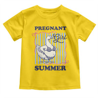 Pregnant Girl Summer Toddler T Shirt Striped Coquette Summer Goose Beach Pregnancy Announcement