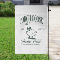 Porch Goose Garden Flag Cute Garden Club Vibes Moms Grandmas