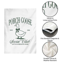 Porch Goose Garden Flag Cute Garden Club Vibes Moms Grandmas