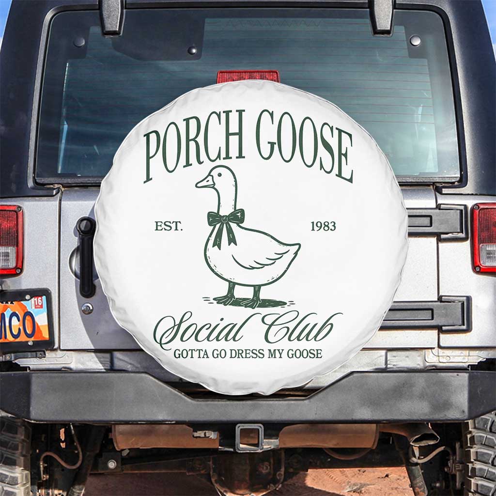 Porch Goose Spare Tire Cover Cute Garden Club Vibes Moms Grandmas
