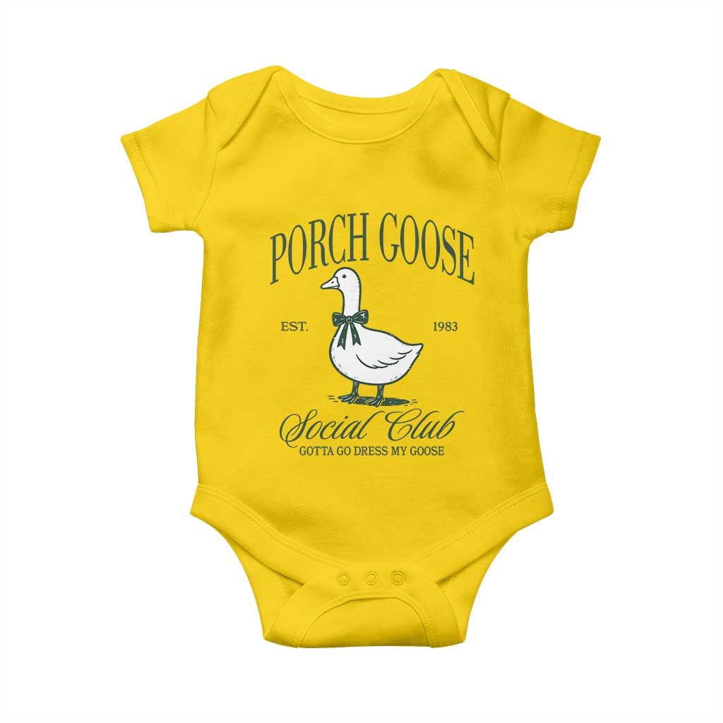 Porch Goose Baby Onesie Cute Garden Club Vibes Moms Grandmas