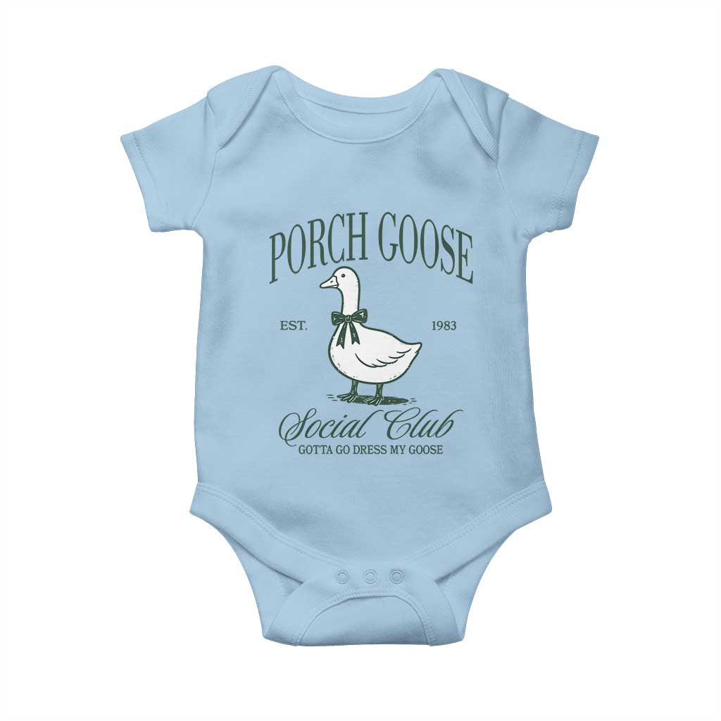 Porch Goose Baby Onesie Cute Garden Club Vibes Moms Grandmas