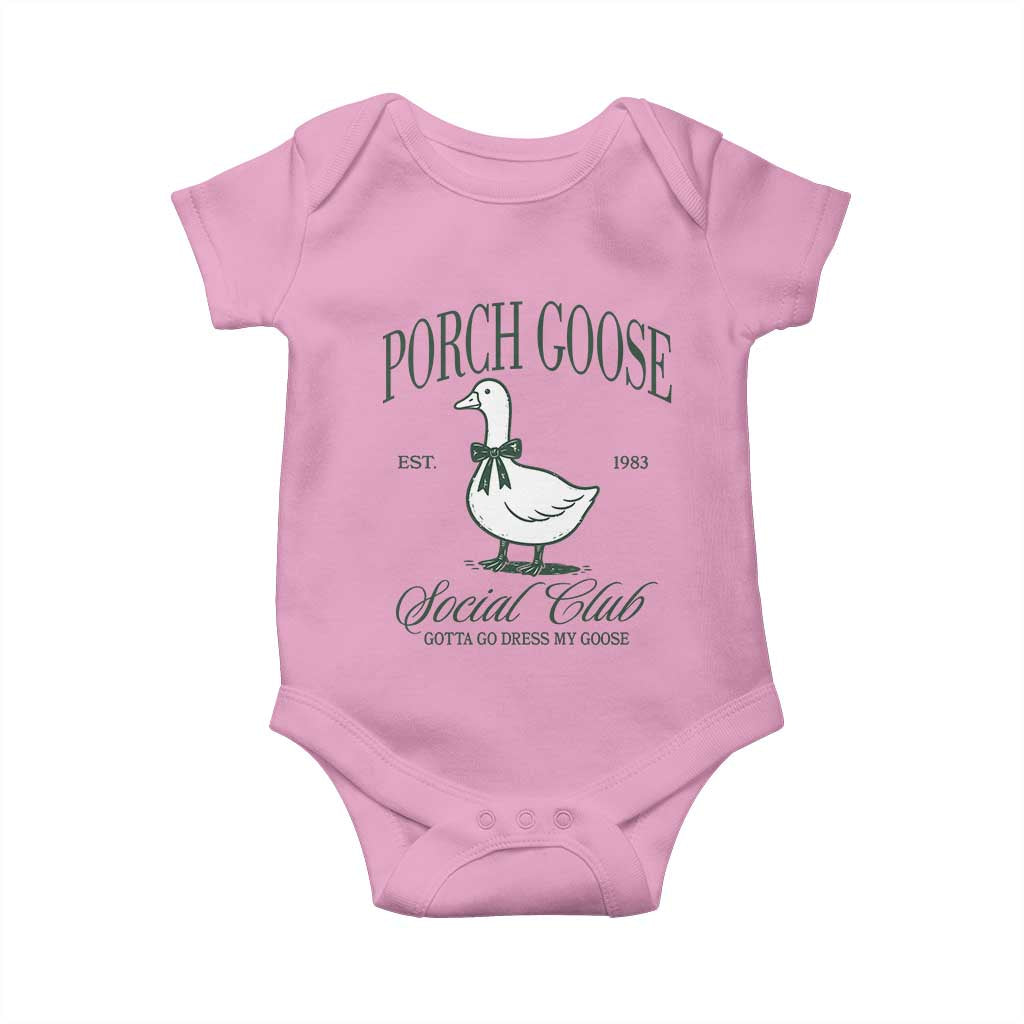 Porch Goose Baby Onesie Cute Garden Club Vibes Moms Grandmas