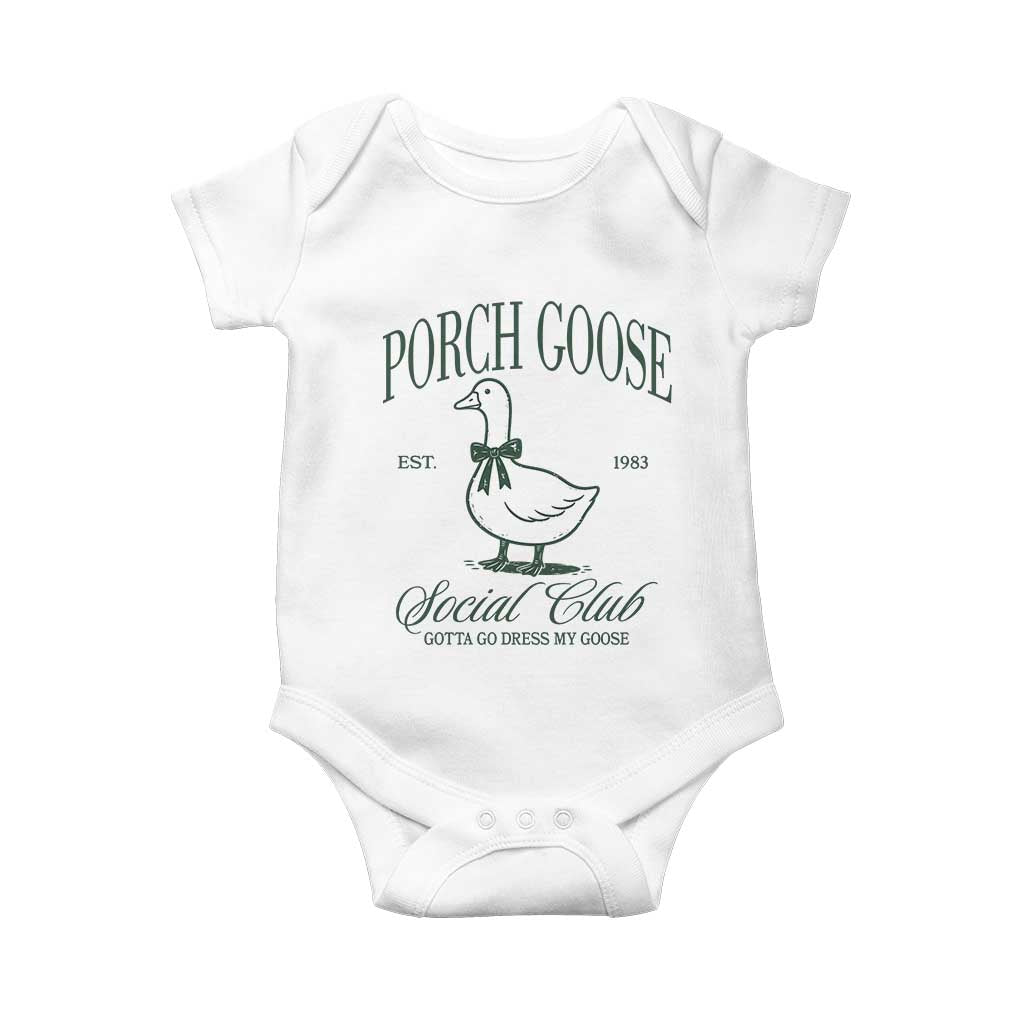 Porch Goose Baby Onesie Cute Garden Club Vibes Moms Grandmas