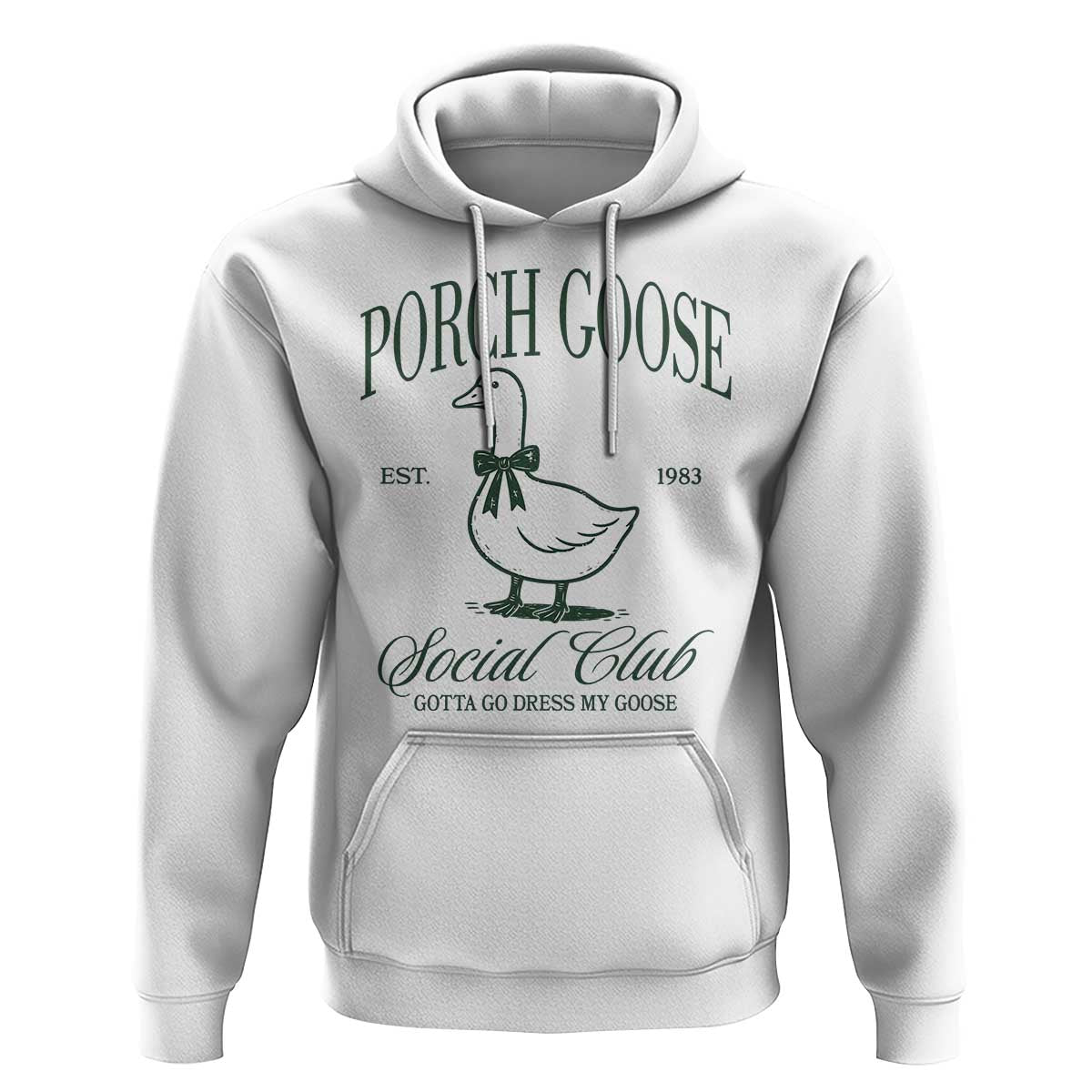 Porch Goose Hoodie Cute Garden Club Vibes Moms Grandmas
