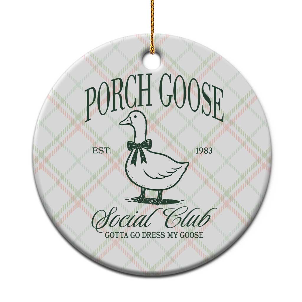 Porch Goose Ceramic Ornament Cute Garden Club Vibes Moms Grandmas