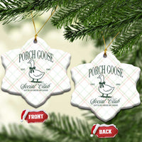 Porch Goose Ceramic Ornament Cute Garden Club Vibes Moms Grandmas