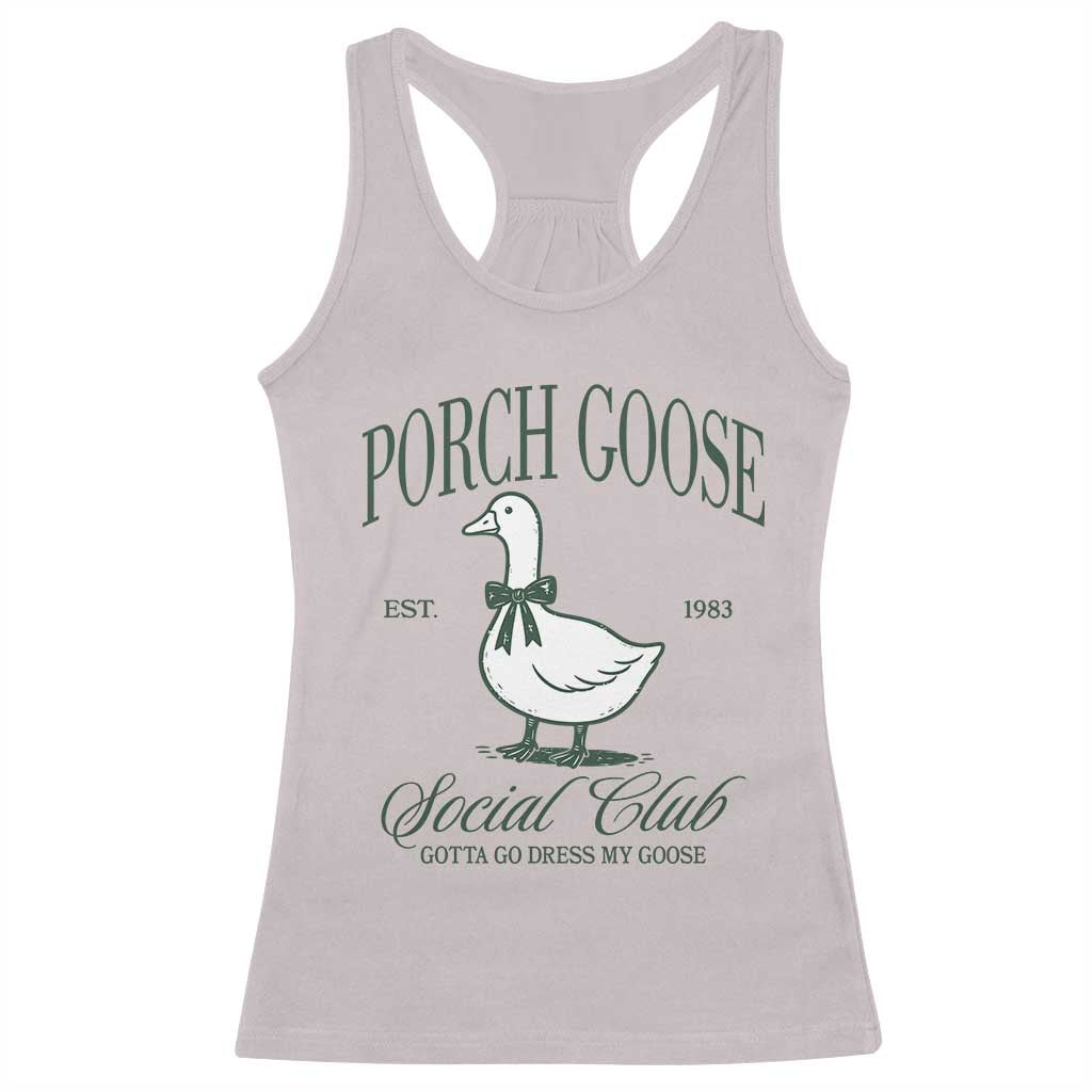 Porch Goose Racerback Tank Top Cute Garden Club Vibes Moms Grandmas