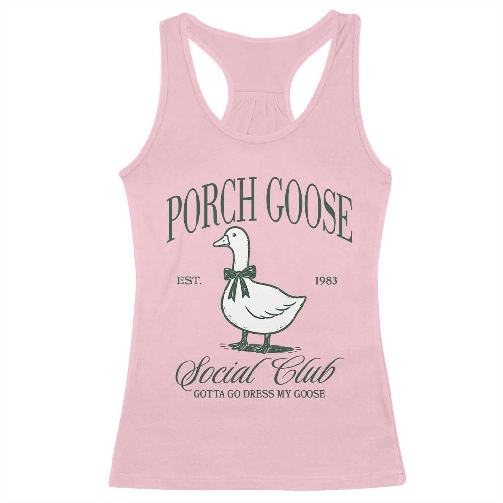 Porch Goose Racerback Tank Top Cute Garden Club Vibes Moms Grandmas