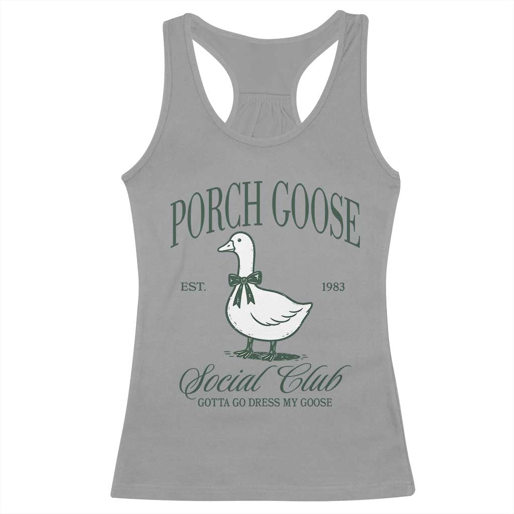 Porch Goose Racerback Tank Top Cute Garden Club Vibes Moms Grandmas