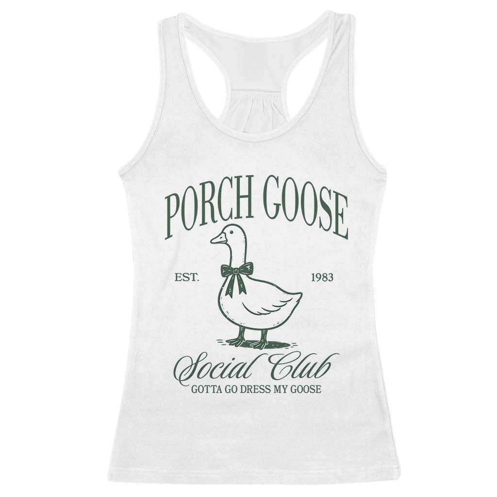 Porch Goose Racerback Tank Top Cute Garden Club Vibes Moms Grandmas