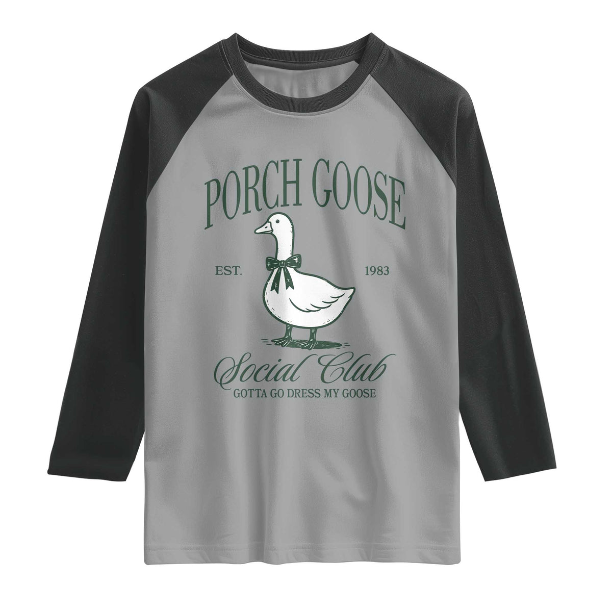 Porch Goose Raglan Shirt Cute Garden Club Vibes Moms Grandmas