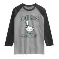 Porch Goose Raglan Shirt Cute Garden Club Vibes Moms Grandmas
