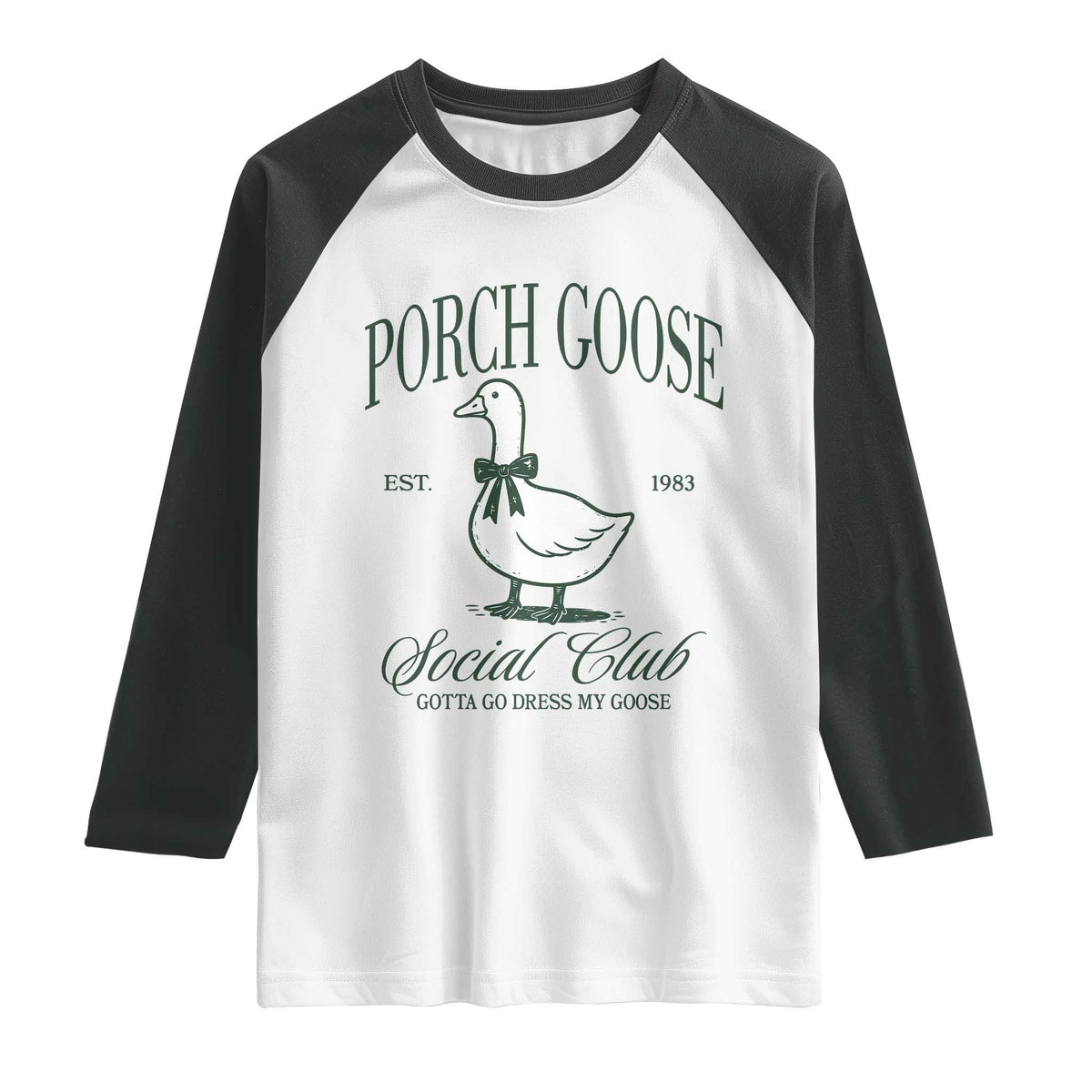 Porch Goose Raglan Shirt Cute Garden Club Vibes Moms Grandmas
