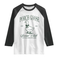 Porch Goose Raglan Shirt Cute Garden Club Vibes Moms Grandmas