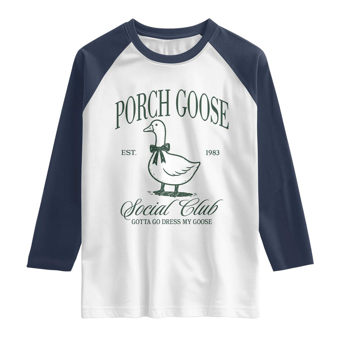 Porch Goose Raglan Shirt Cute Garden Club Vibes Moms Grandmas
