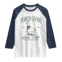 Porch Goose Raglan Shirt Cute Garden Club Vibes Moms Grandmas