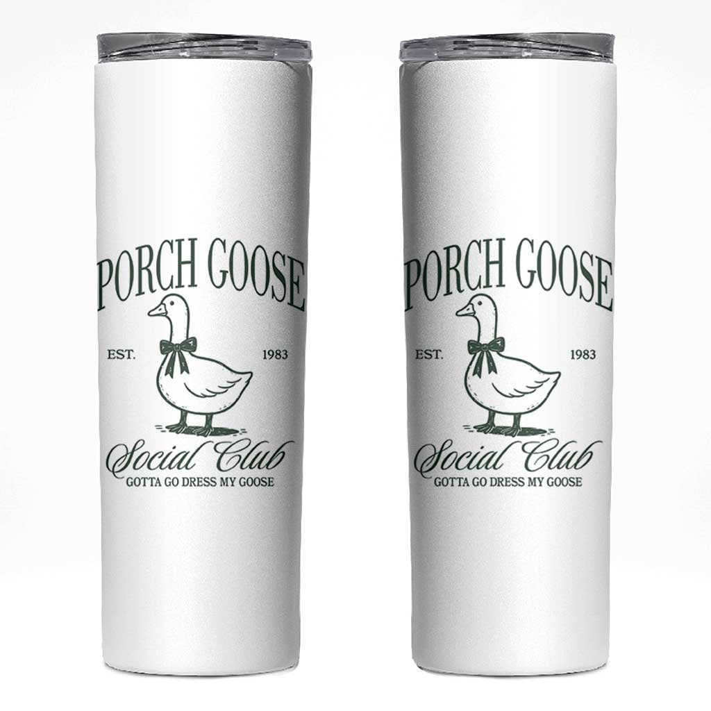 Porch Goose Skinny Tumbler Cute Garden Club Vibes Moms Grandmas