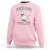 Porch Goose Sweatshirt Cute Garden Club Vibes Moms Grandmas
