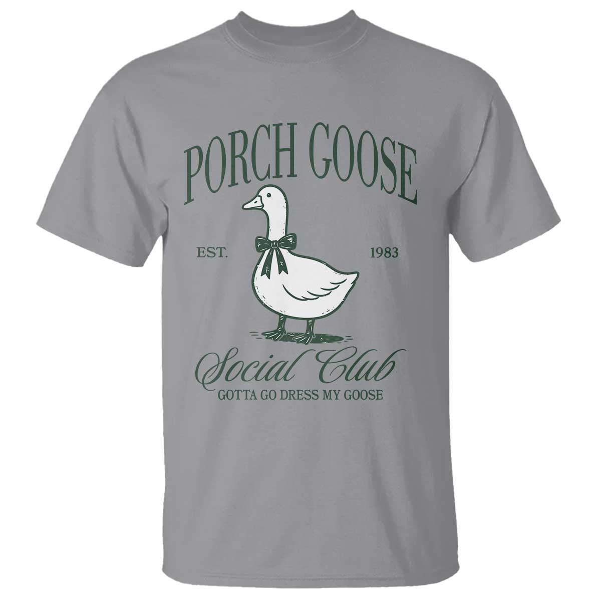 Porch Goose T Shirt Cute Garden Club Vibes Moms Grandmas