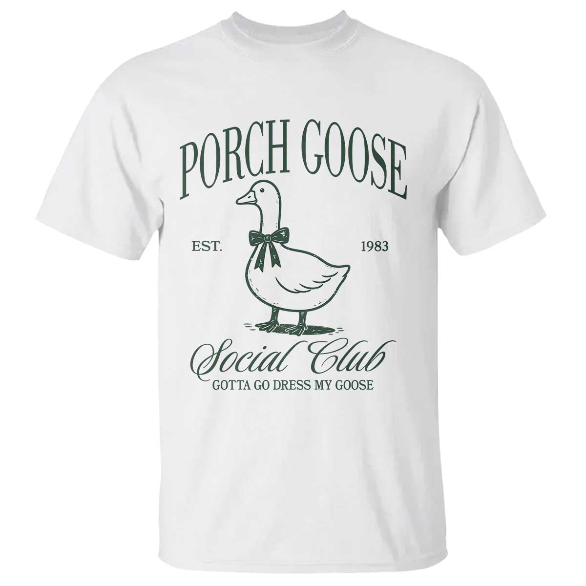 Porch Goose T Shirt Cute Garden Club Vibes Moms Grandmas