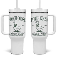 Porch Goose Tumbler With Handle Cute Garden Club Vibes Moms Grandmas